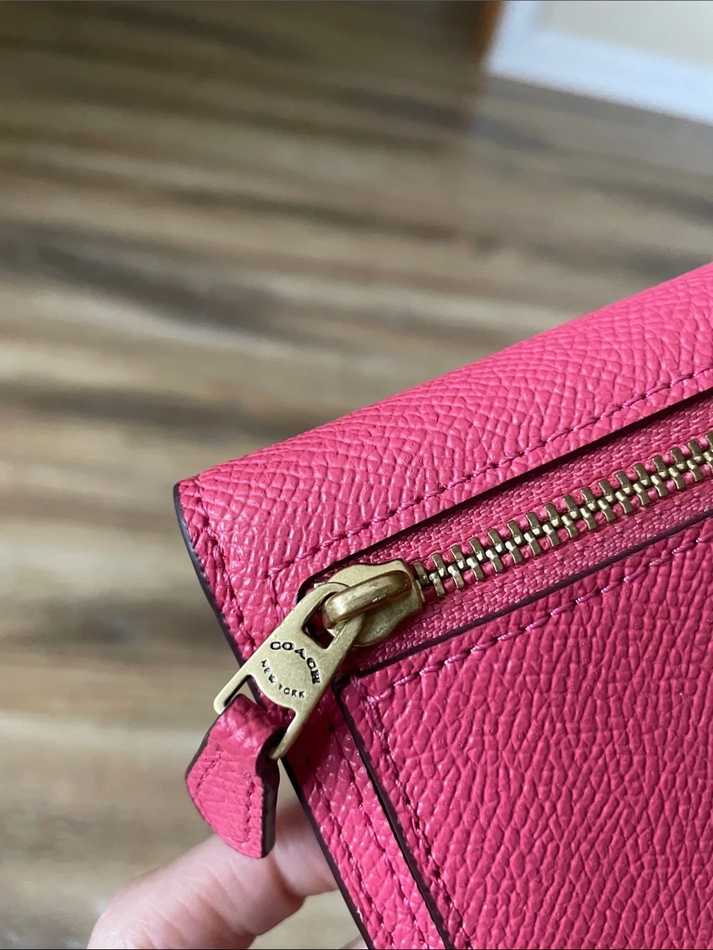 Coach Small Wyn Wallet in Watermelon / Brass